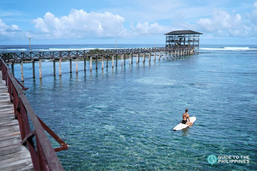 Surfer at Cloud 9, Siargao Surfer at Cloud 9, Siargao