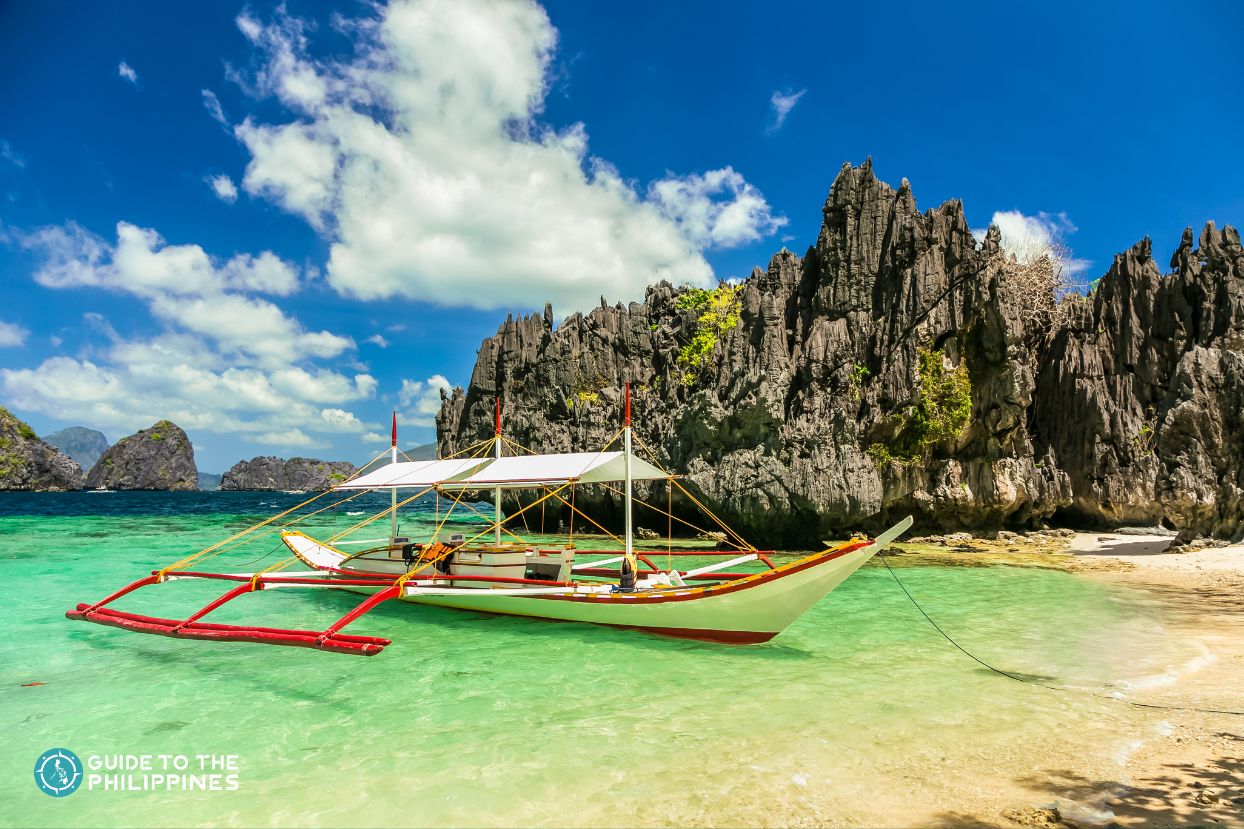 Boat docked at Payong-payong beach