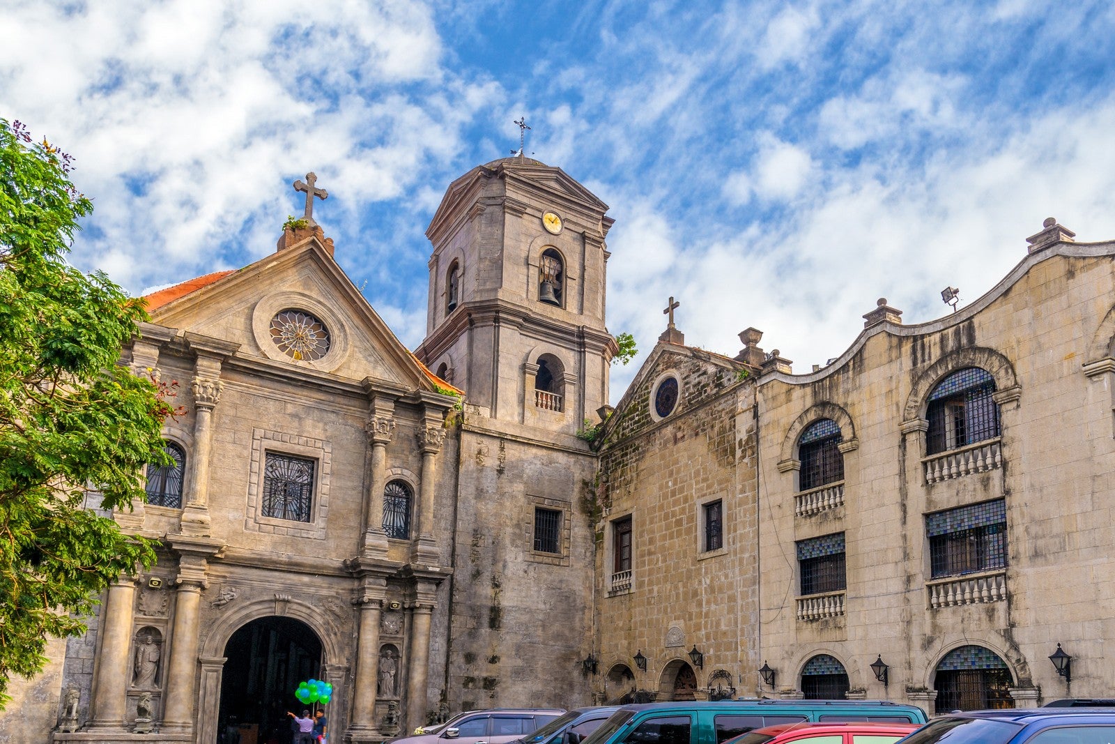 The old stone facade of San Agustin Church, a key stop in this heritage tour in Manila City.