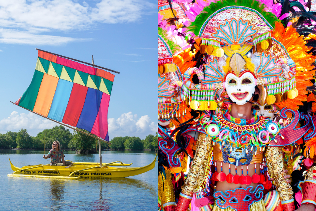 A vinta in Zamboanga and the MassKara Festival