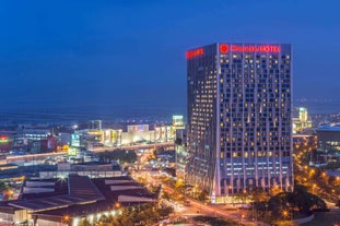 Facade at Night, Crimson Hotel Manila