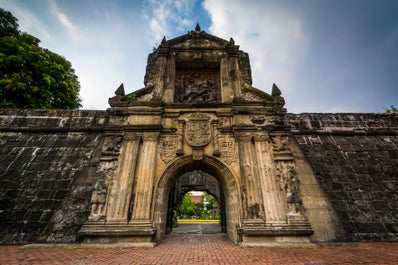 Kalesa inside Intramuros in Manila