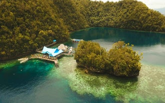 This Sohoton Cove tour from Siargao Island offers breathtaking views of hidden caves and lush greenery.