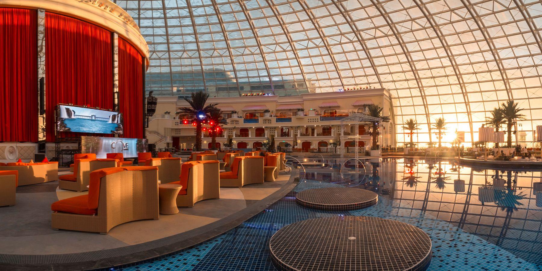 Cove Manila, a spectacular indoor beach club in Okada Manila hotel.