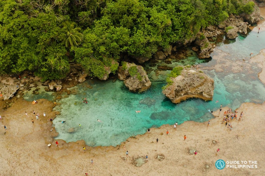 Aerial view of Magpupungko Rock Pools Aerial view of Magpupungko Rock Pools