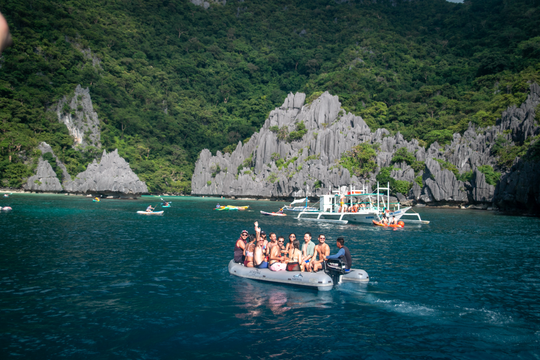 El Nido Island Hopping Tour via Party Boat with Beer & Live DJ Set | Cadlao Lagoon, Paradise Beach