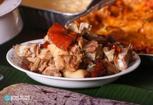 Chopped lechon in a restaurant in Cebu Island