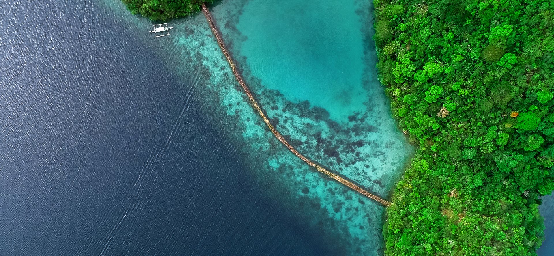 Aerial view of Sugba Lagoon