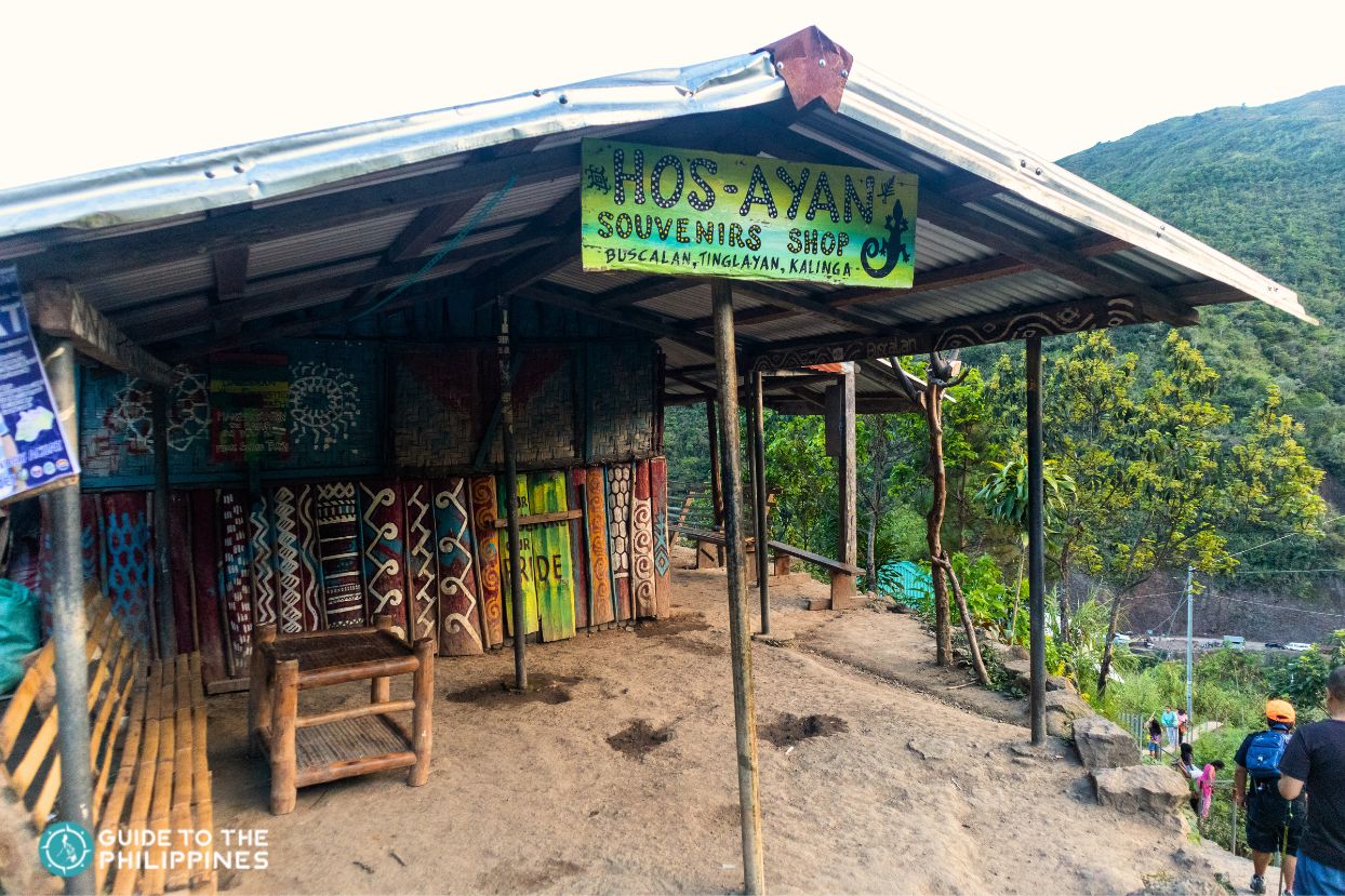 Souvenir shop in Buscalan village