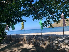 The campsite at Talisayen Cove, Zambales