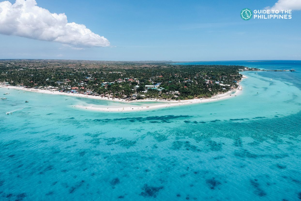 Aerial view of Bantayan Island in Cebu