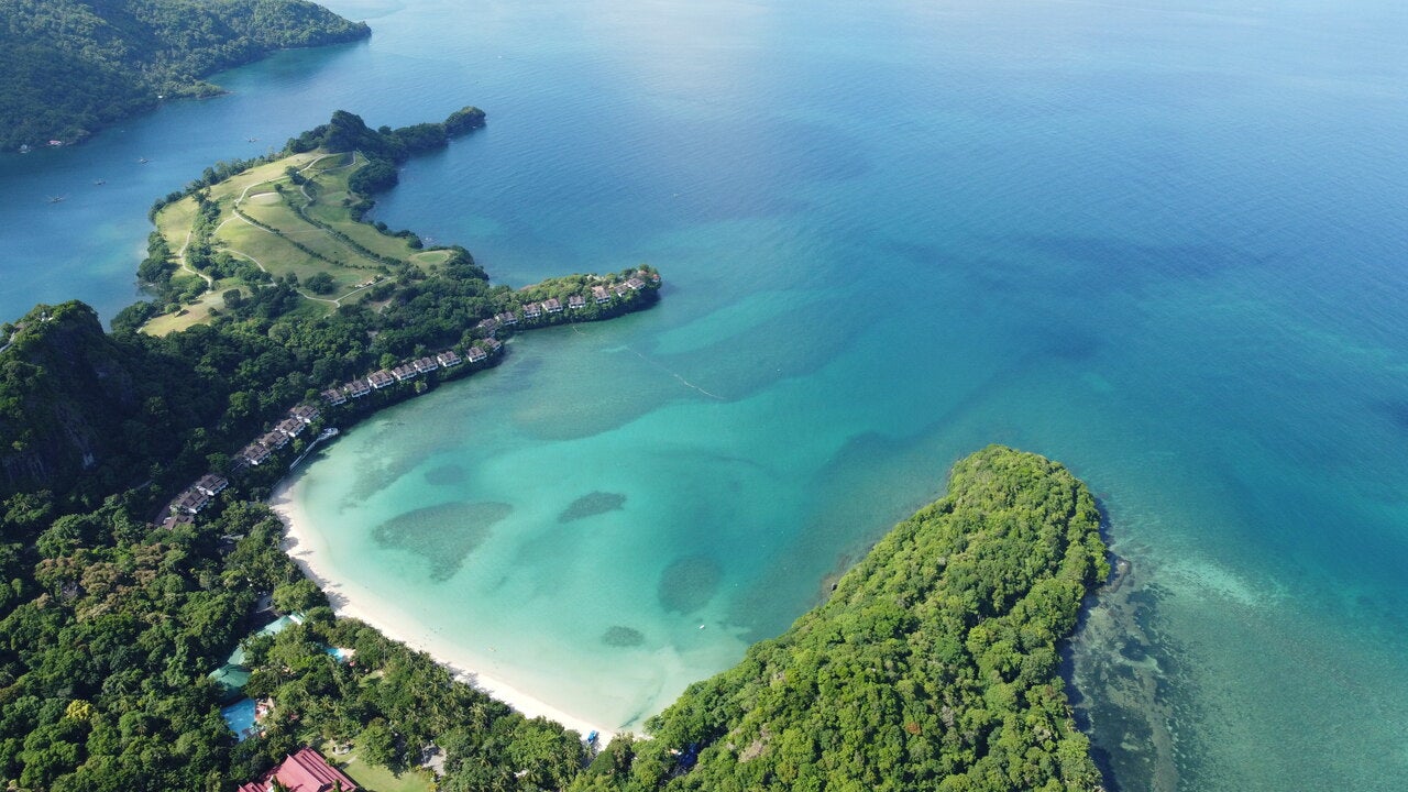 Aerial view from Dakak helicopter ride