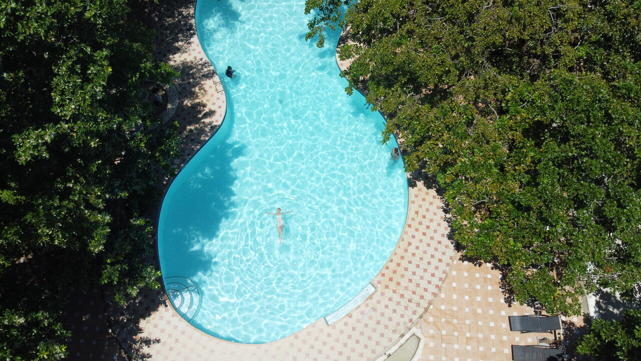 Swimming pool at Dakak resort
