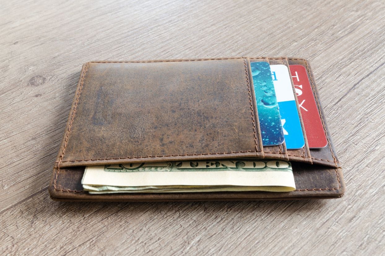 Wallet with credit cards