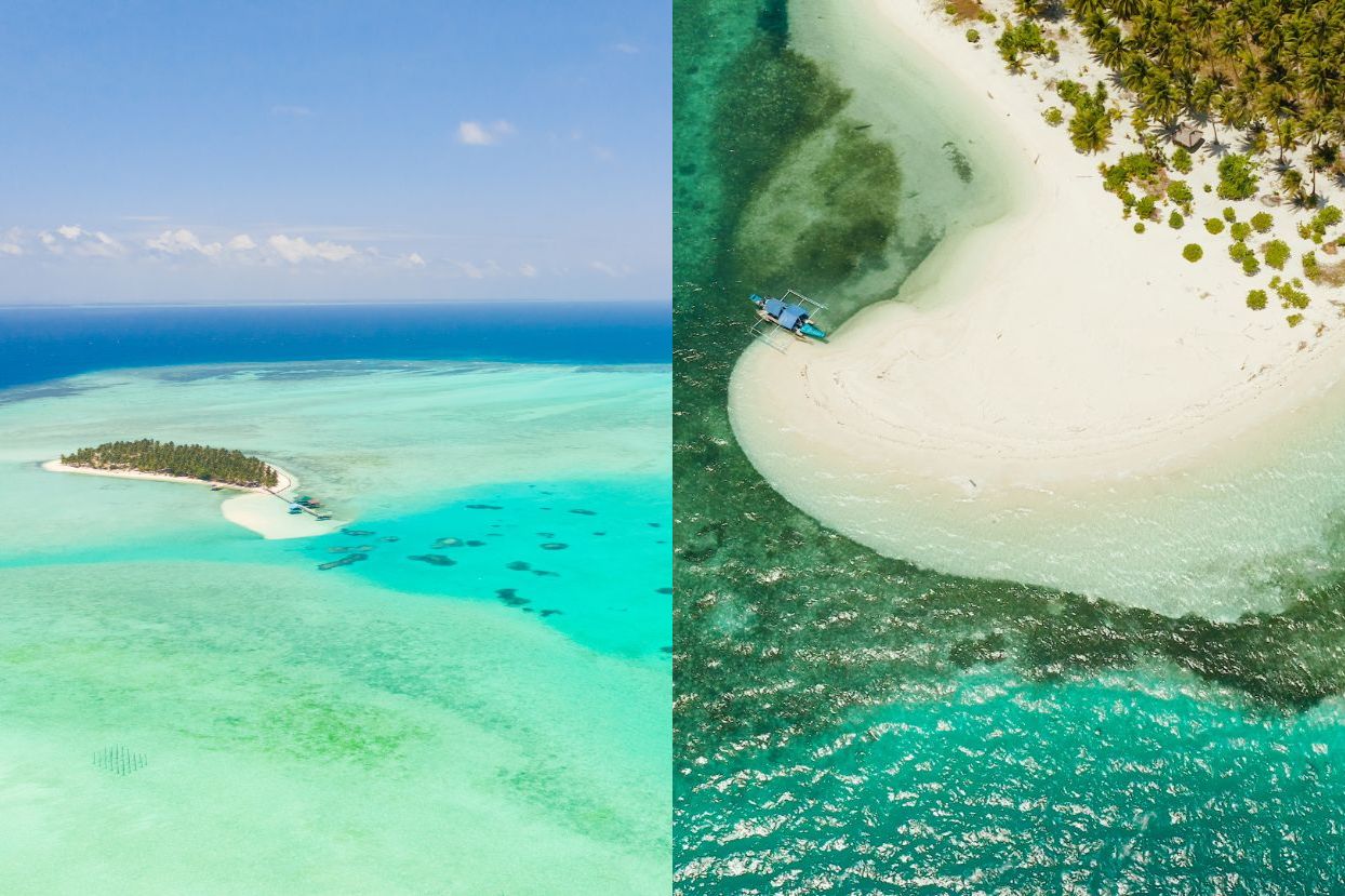 Onok Island & aerial view of Balabac Island 