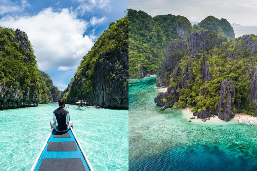 Big Lagoon and Shimizu Island in El Nido Palawan island hopping tour A Big Lagoon and Shimizu Island in El Nido Palawan island hopping tour A