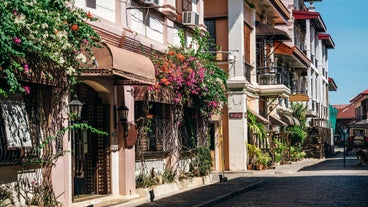 Facade of Villa Angela Heritage House showcasing Spanish colonial architecture in Vigan City