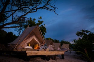 Have a relaxing night in your glamping tent in Bluewater Sumilon in Cebu