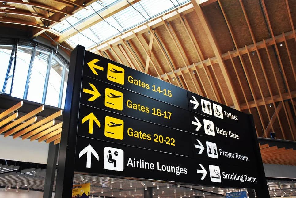 Signs in the Mactan-Cebu International Airport