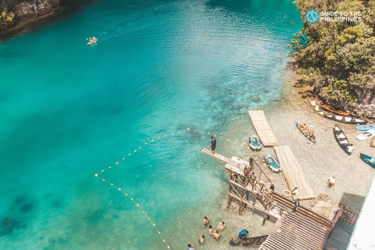 Dive board at Sugba Lagoon Siargao