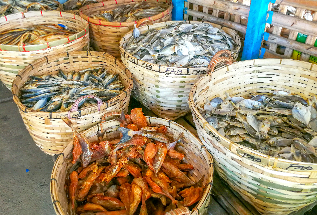 Banica dried fish market