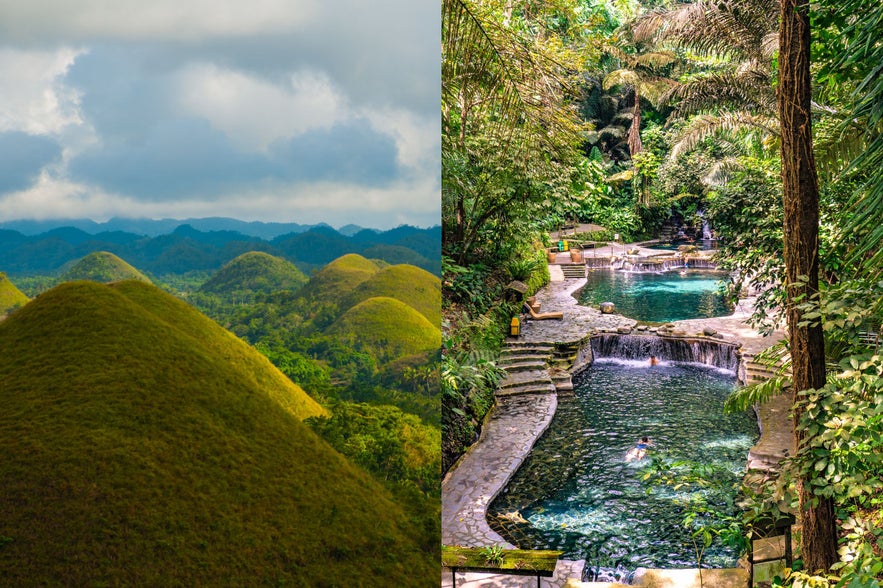 Chocolate Hills in Bohol and a Hidden Valley Springs Resort in Laguna,Philippines Chocolate Hills in Bohol and a Hidden Valley Springs Resort in Laguna,Philippines