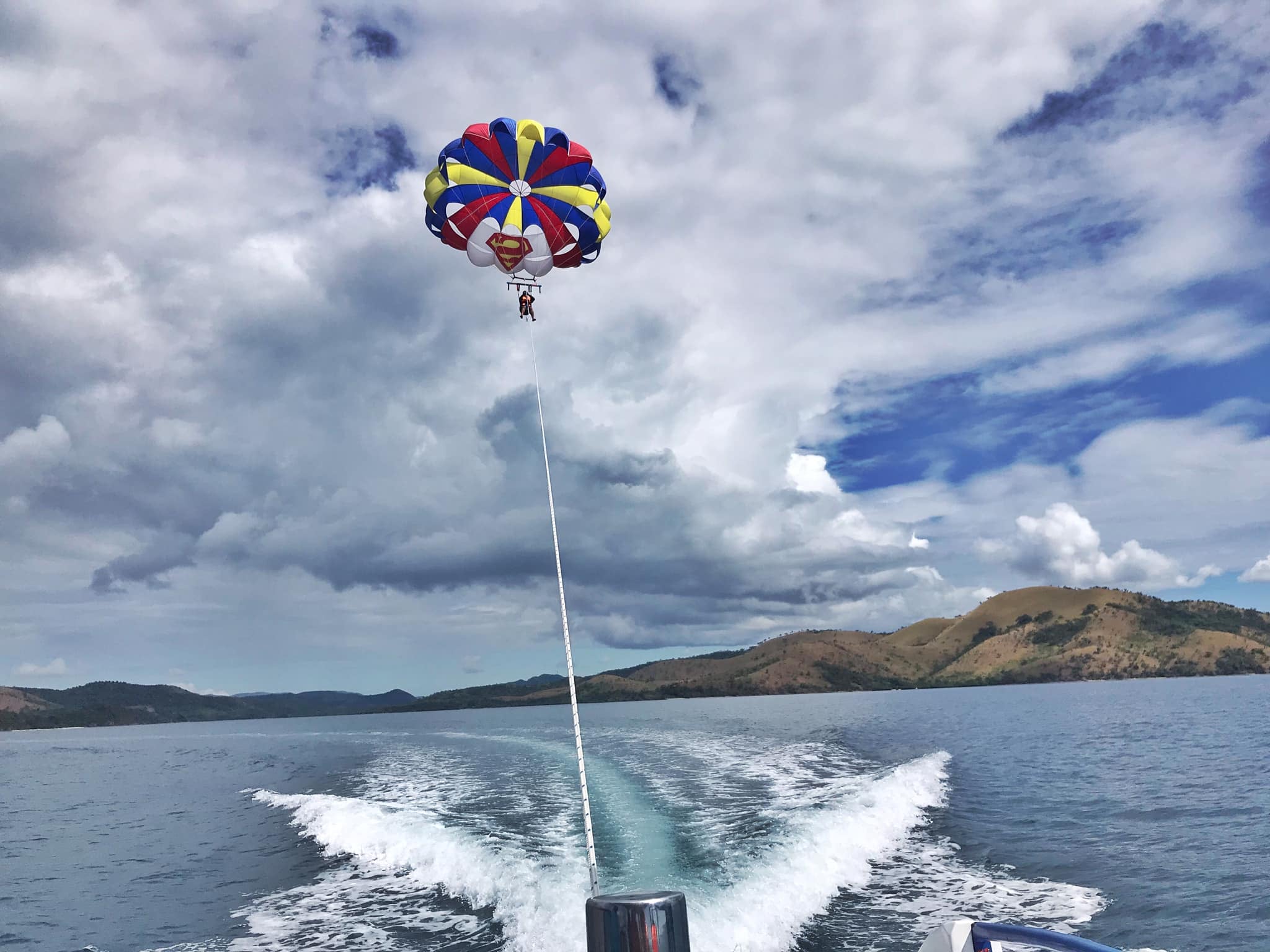 A thrilling parasailing adventure in Coron town offers unmatched views of the island's pristine beaches.