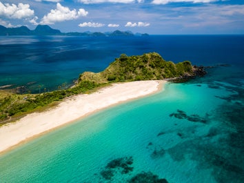 Nacpan Beach in El Nido Town, Palawan Island