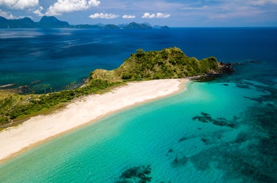 Nacpan Beach in El Nido Town, Palawan Island