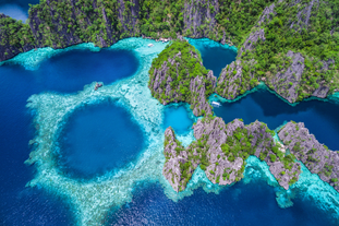 Twin Lagoon in Coron Town in Palawan Island