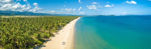 Long Beach in San Vicente Town, Palawan Island