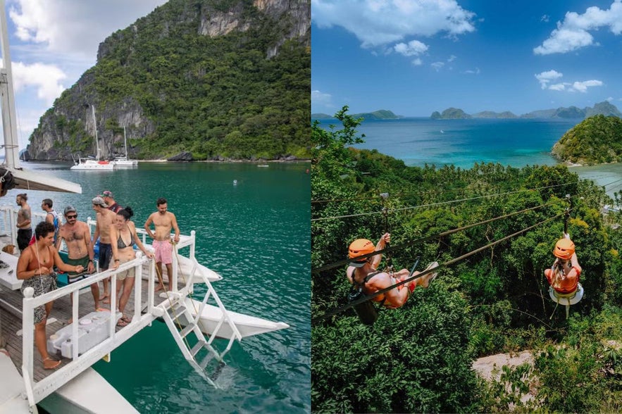 Party Boat in El Nido and Las Cabanas Beach Zipline Party Boat in El Nido and Las Cabanas Beach Zipline