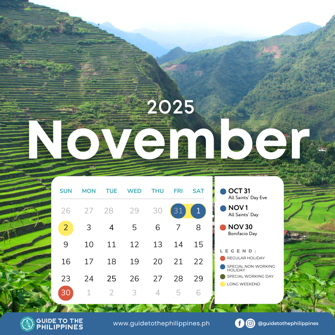 2025 Philippines November holiday calendar