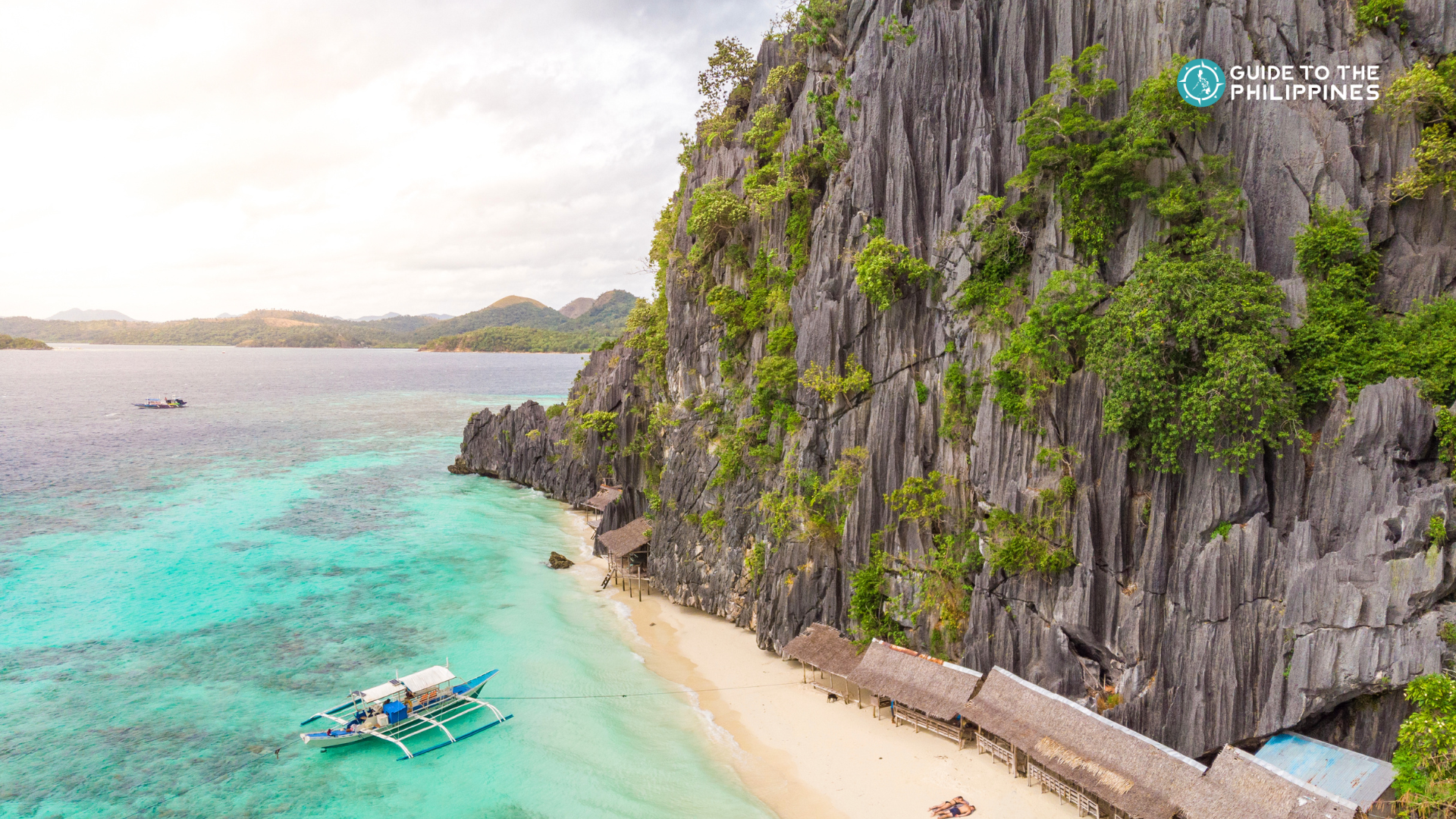 Boat at the Banul Beach in Coron, Palawan