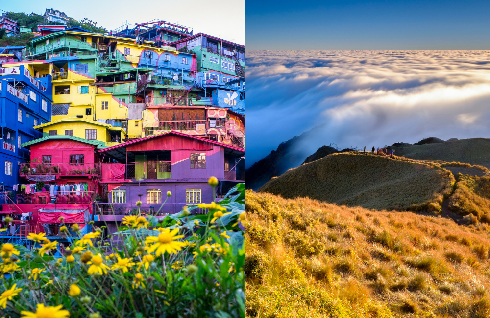 STOBOSA houses in La Trinidad and sea of clouds in Mt. Pulag