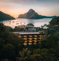 Aerial shot of The Funny Lion - El Nido