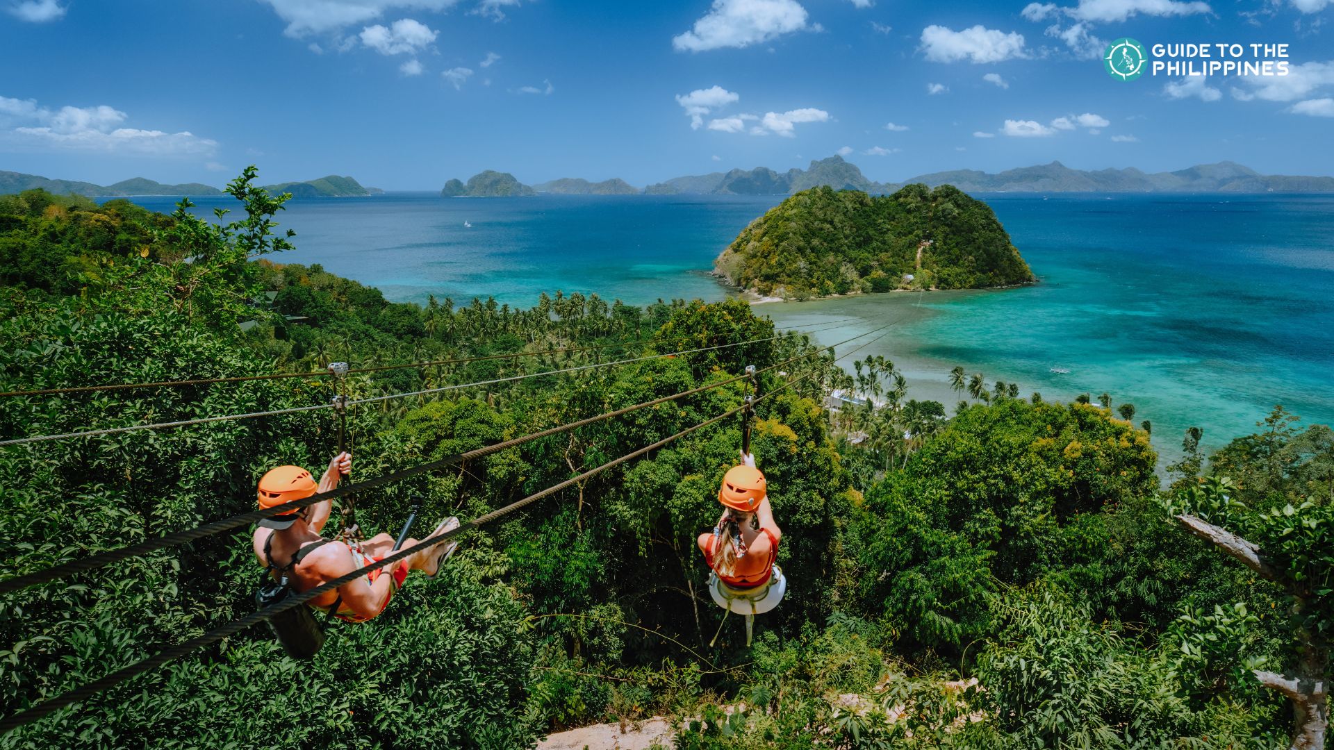Zipline in El Nido Palawan's Las Cabanas Beach