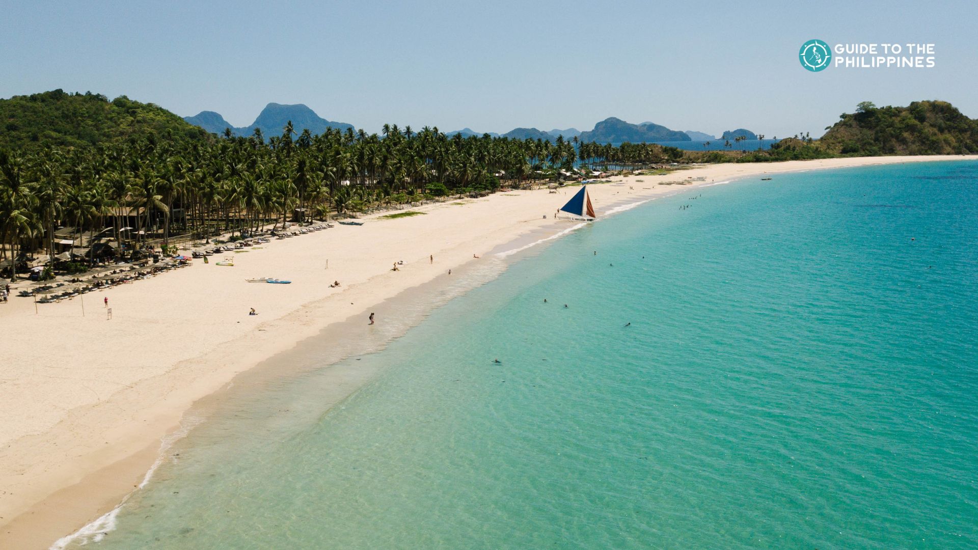 Nacpan Beach in El Nido Town, Palawan Island