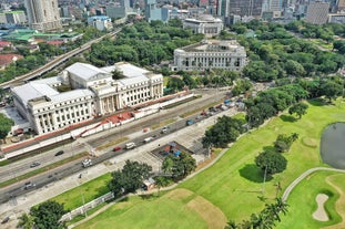 A scenic aerial shot of the National Museum of the Philippines, a highlight of this museum tour in Manila City