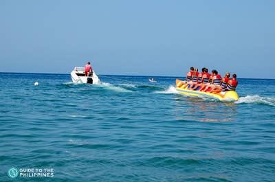 You can try activities like banana boat ride in Boracay Island