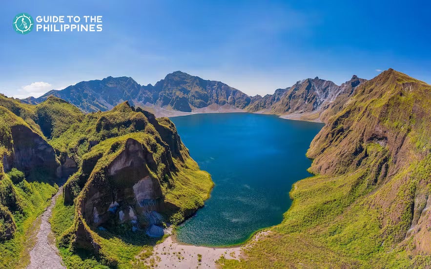 Aerial view of the stunning crater lake of Mount Pinatubo Aerial view of the stunning crater lake of Mount Pinatubo