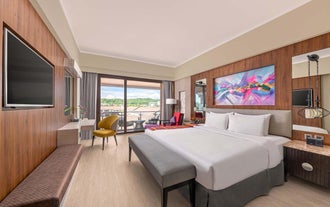 A spacious and elegant room at Mandarin Bay Resort & Spa, which you can stay in during this Boracay Island tour package