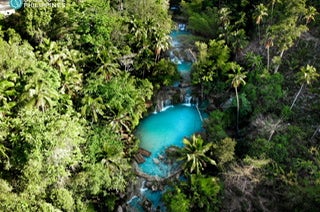 Aerial view of Cambugahay Falls