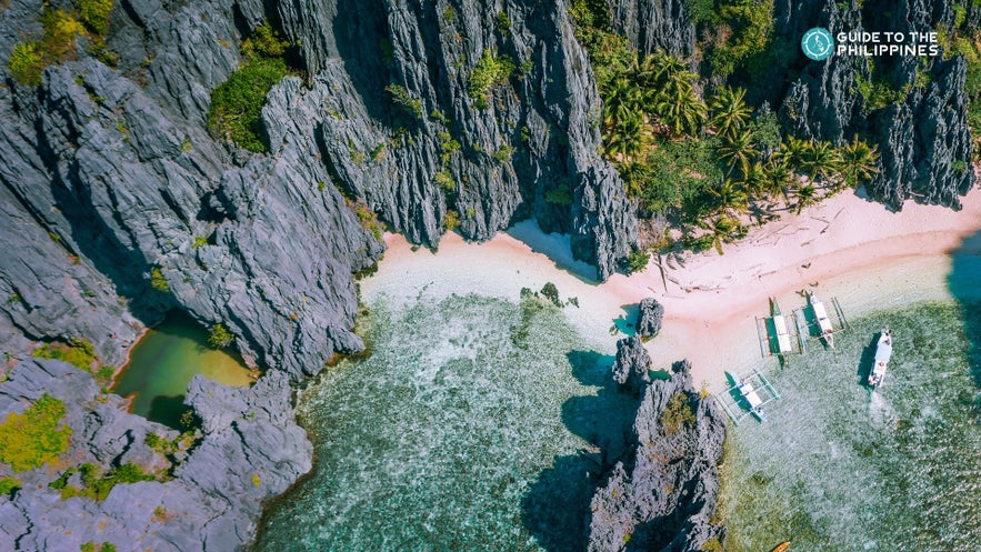 Secret Lagoon in El Nido Tour A from above Secret Lagoon in El Nido Tour A from above