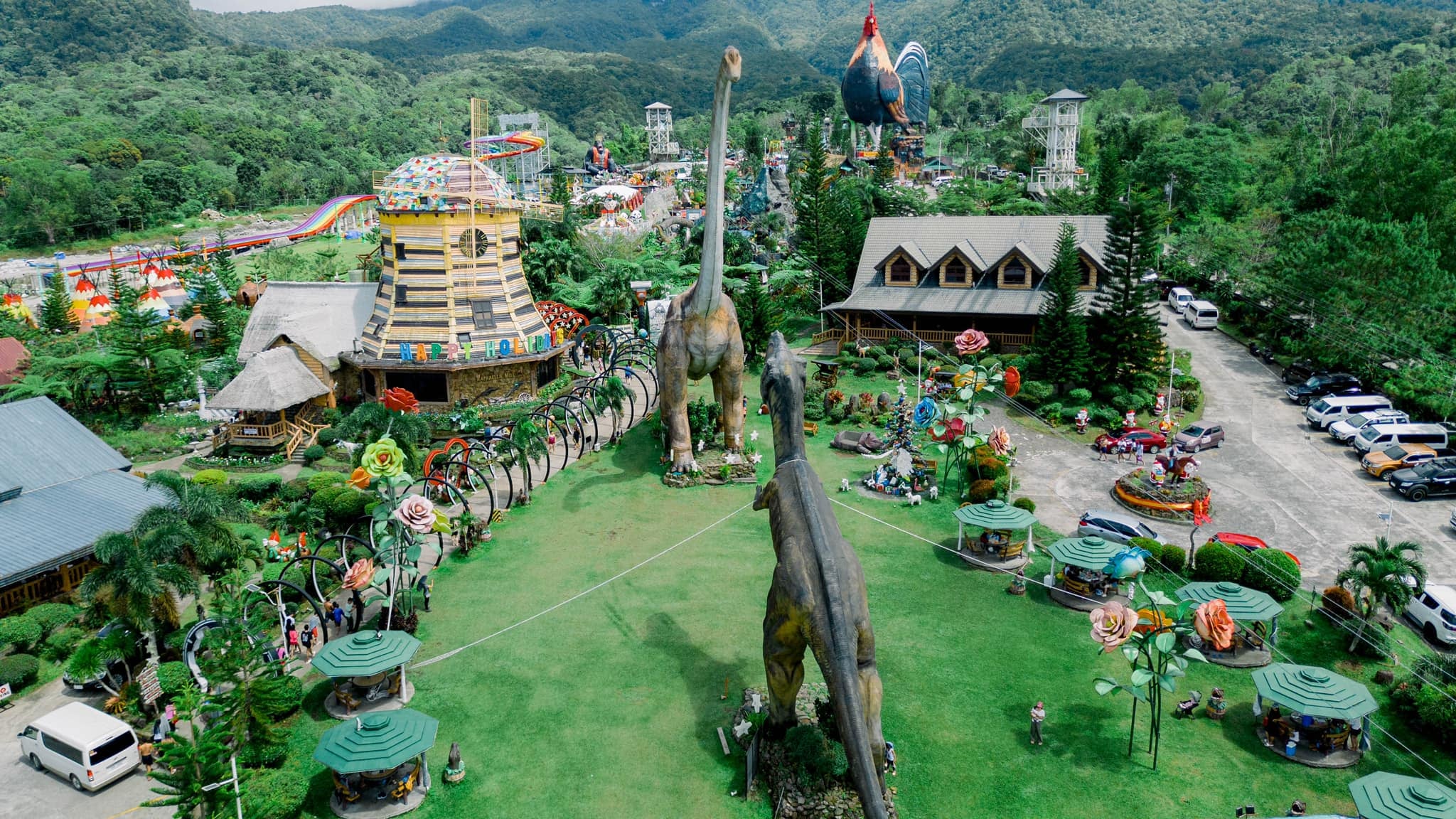 Aerial view of Campuestohan Highland Resort just outside of Bacolod City.