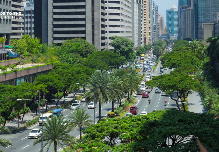 Ayala Avenue in Makati City, part of the national capital region of Metro Manila in the Philippines
