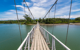 Walk across the Baler Hanging Bridge on this Baler town day tour