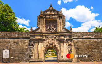 The entrance to Fort Santiago, a highlight of this Intramuros old town walking tour, which offers a glimpse into Philippine history