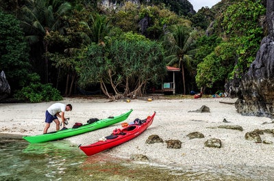 Exciting 3-Day Sea Kayaking in El Nido Town Tour Package on Palawan Island with Accommodation - day 1