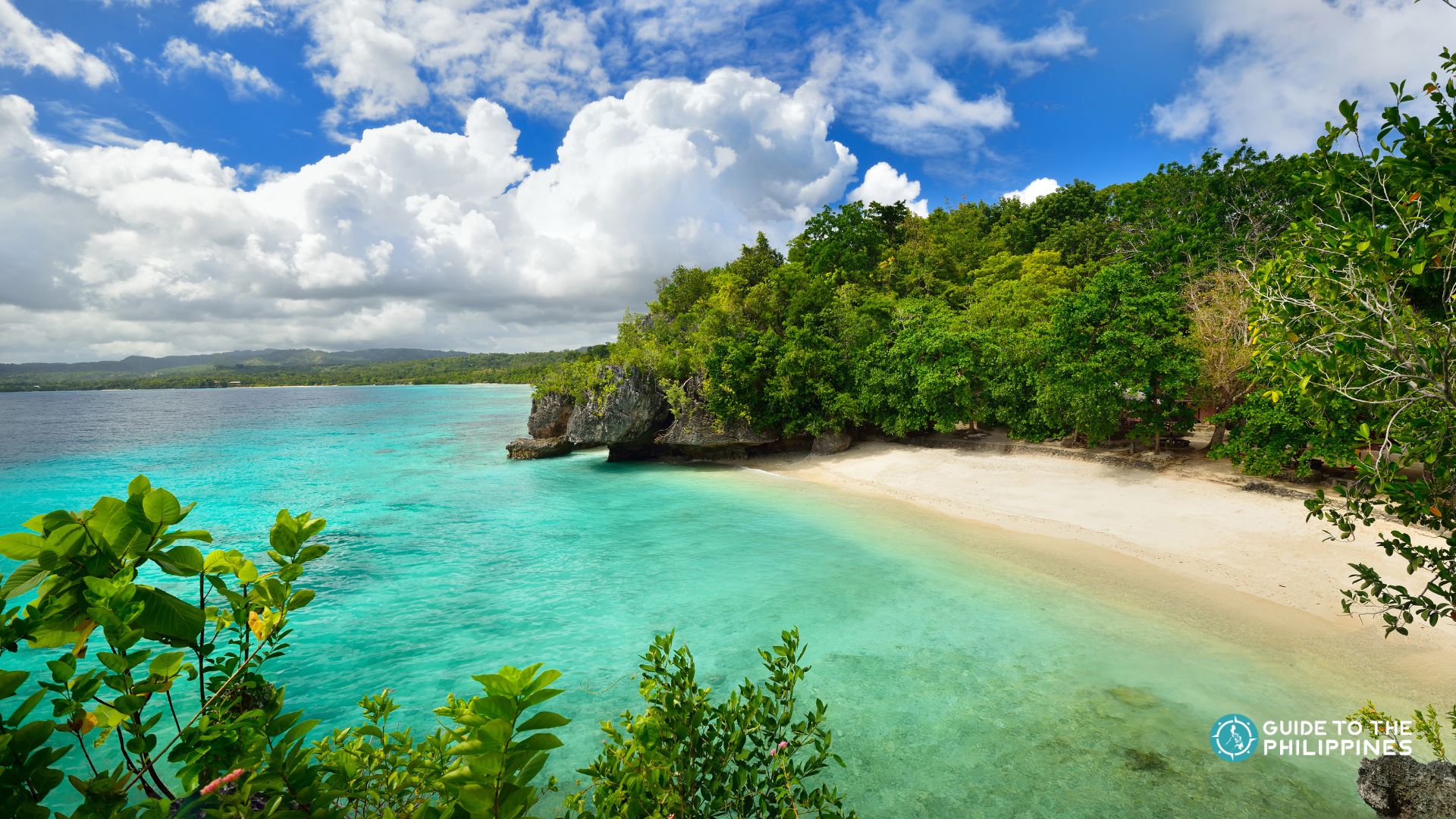 A beautiful white sand beach on Siquijor Island.